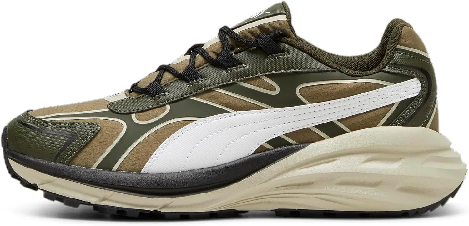 Мужские кожаные кроссовки PUMA Hypnotic Leather Shoes, теплый бело-ледниково-серый цвет, размер 11