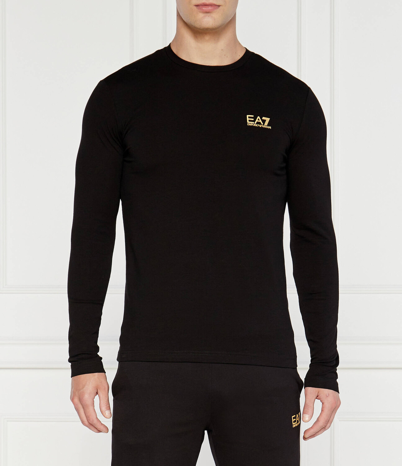 

Лонгслив EA7 Slim Fit, черный