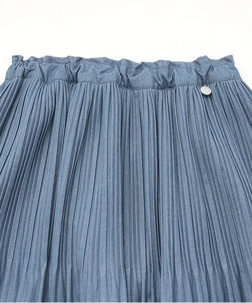 Простые плиссированные юбка-брюки Pom ponette junior, Deep Blue — фото 3