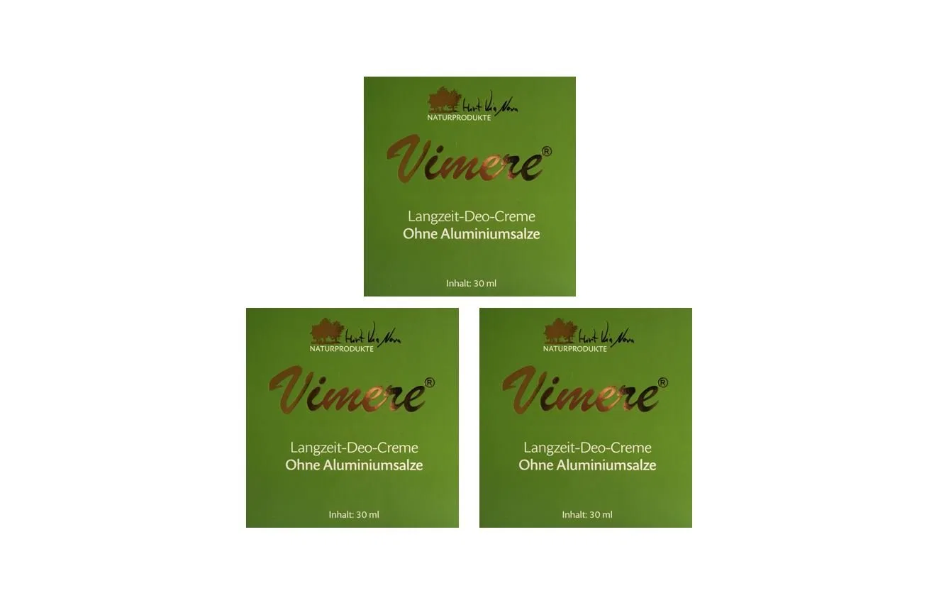 Дезодорант-крем Vimere, 3 x 30 мл Via Nova Naturprodukte