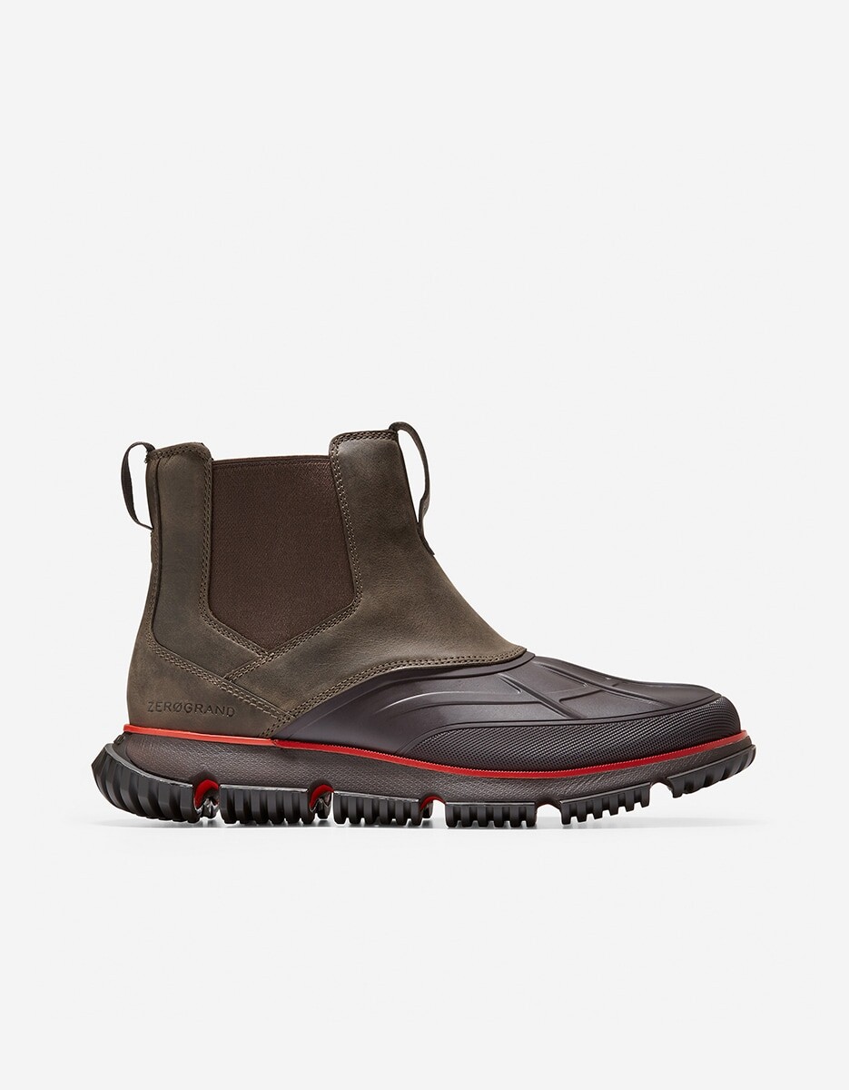 

Водонепроницаемые мужские ботильоны из комбинации кожи и резины. Cole Haan, коричневый