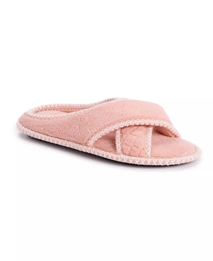 Женские тапочки Ada Crossband, розовое золото, большой размер MUK LUKS