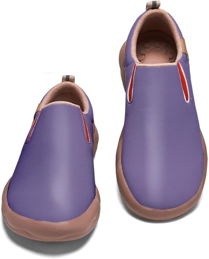 

Мужские модные кроссовки слипоны из кожи, повседневные лоферы, легкие удобные прогулочные и дорожные туфли Onehorse, фиолетовый