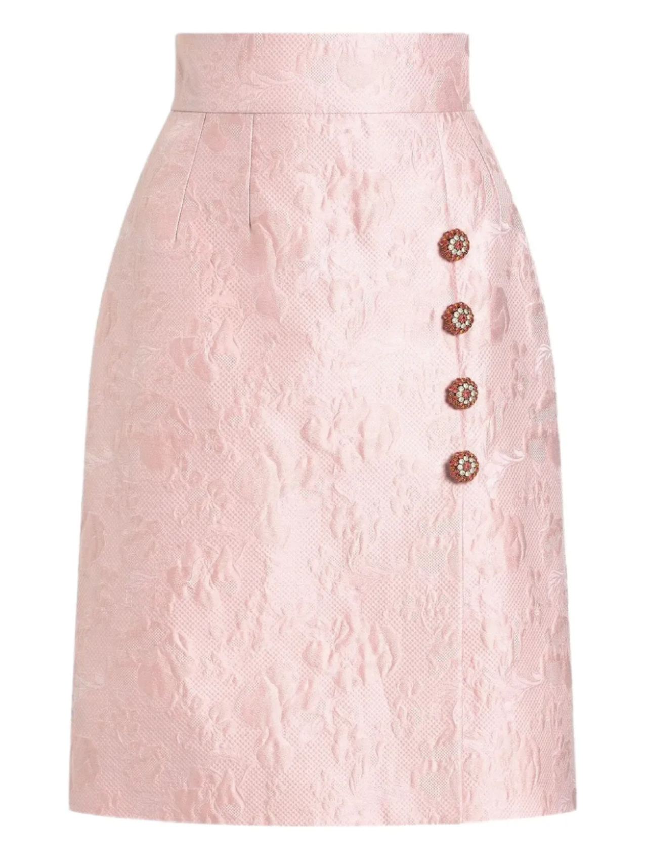 

Юбка из жаккарда с пуговицами Dolce & Gabbana, розовый