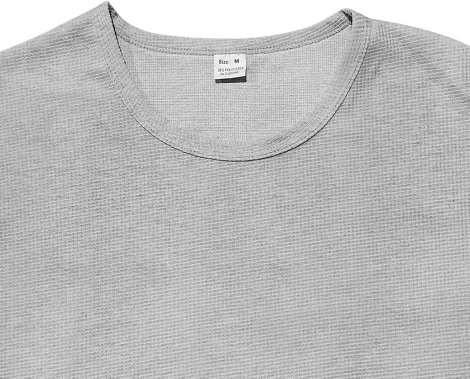 Мужская футболка с длинным рукавом Vintage Waffle Pullover Stretchy Soft fit Crewneck — фото 4