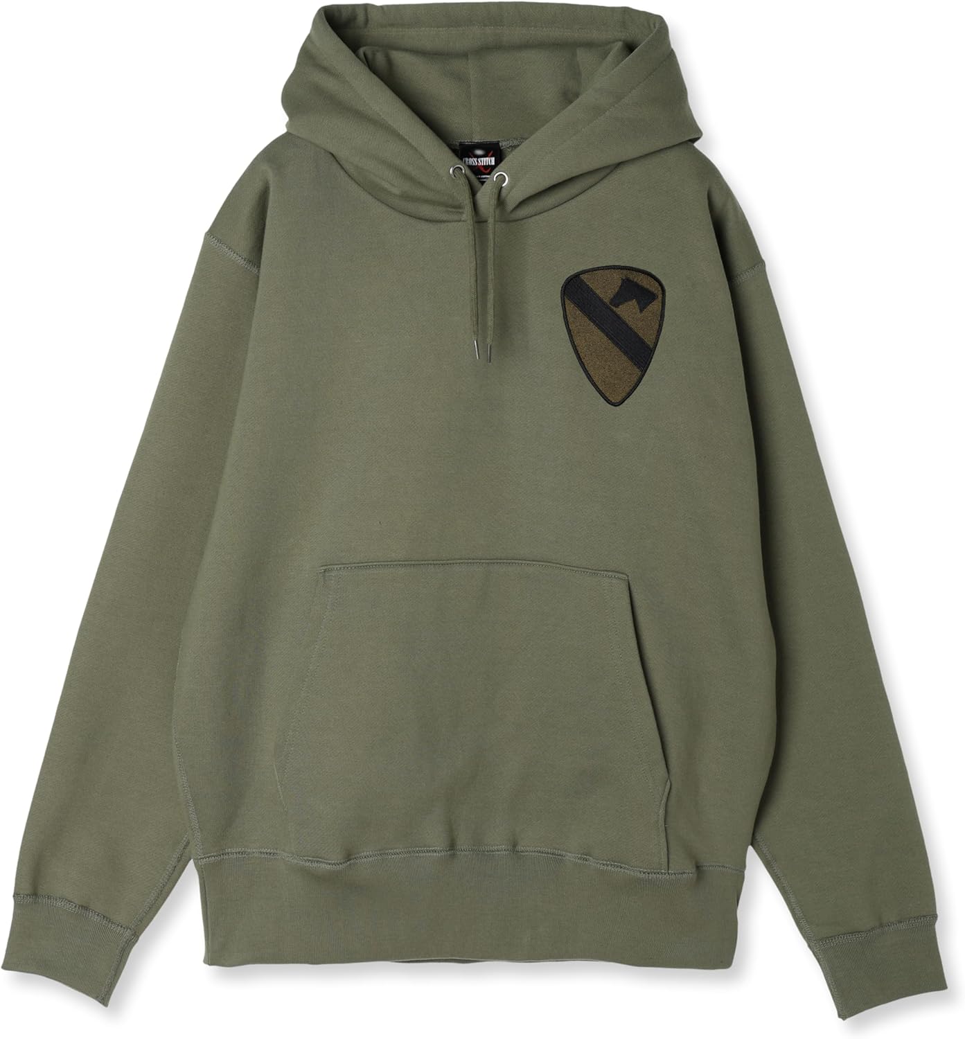 

Толстовка с капюшоном в стиле F, нашивка с гербом армии США, на флисовой подкладке, без капюшона, оливково-зеленый цвет F-Style