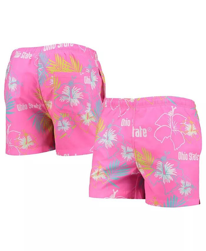 

Мужские розовые плавки Ohio State Buckeyes Neon Floral FOCO