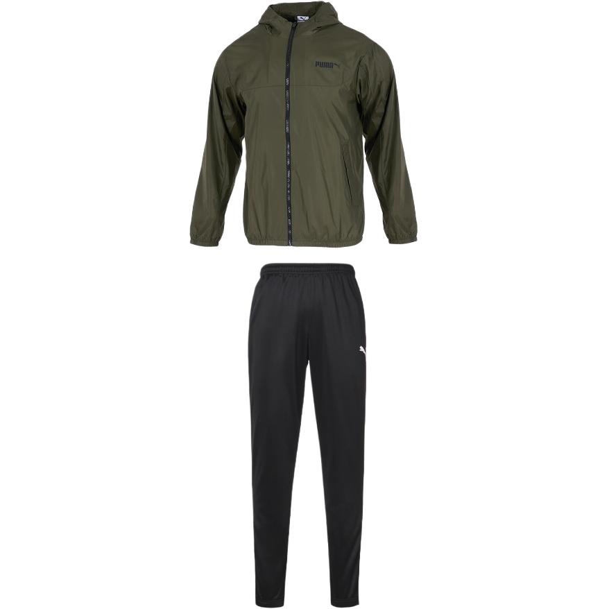 

Повседневный спортивный костюм мужской комплект топ + низ PUMA, темно-оливковый/черный