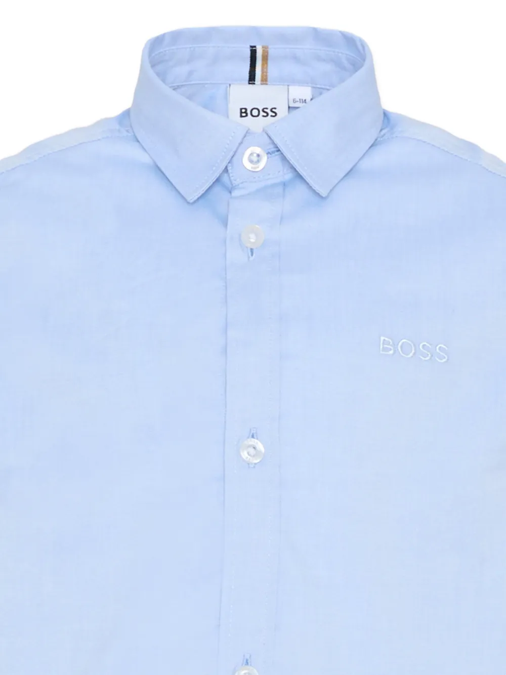 Рубашка с короткими рукавами Boss Kidswear, синий — фото 3