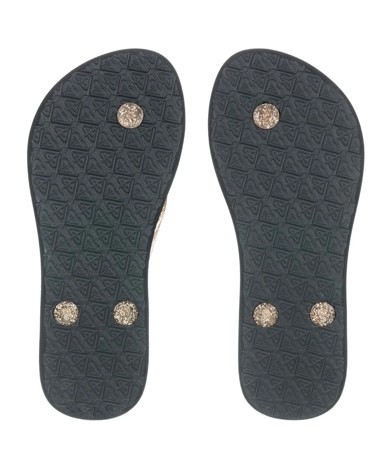 Детские пляжные сандалии ROXY RG VIVA SPARKLE с глиттером чёрные — фото 3