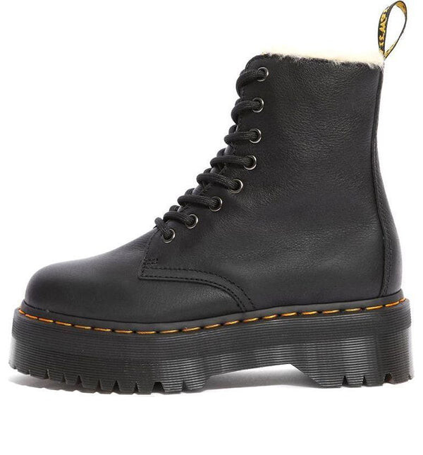 Кроссовки jadon faux fur lined leather platform boots 'pisa - black' Dr. Martens, черный