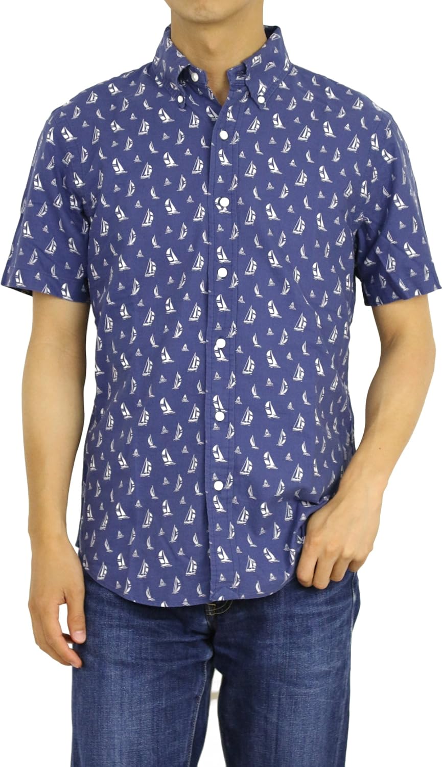 

Ralph Lauren Polo мужская короткая рукав slim fit оксфордская спортивная рубашка, Blue