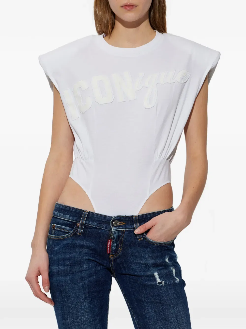 Боди с логотипом Dsquared2, белый — фото 3