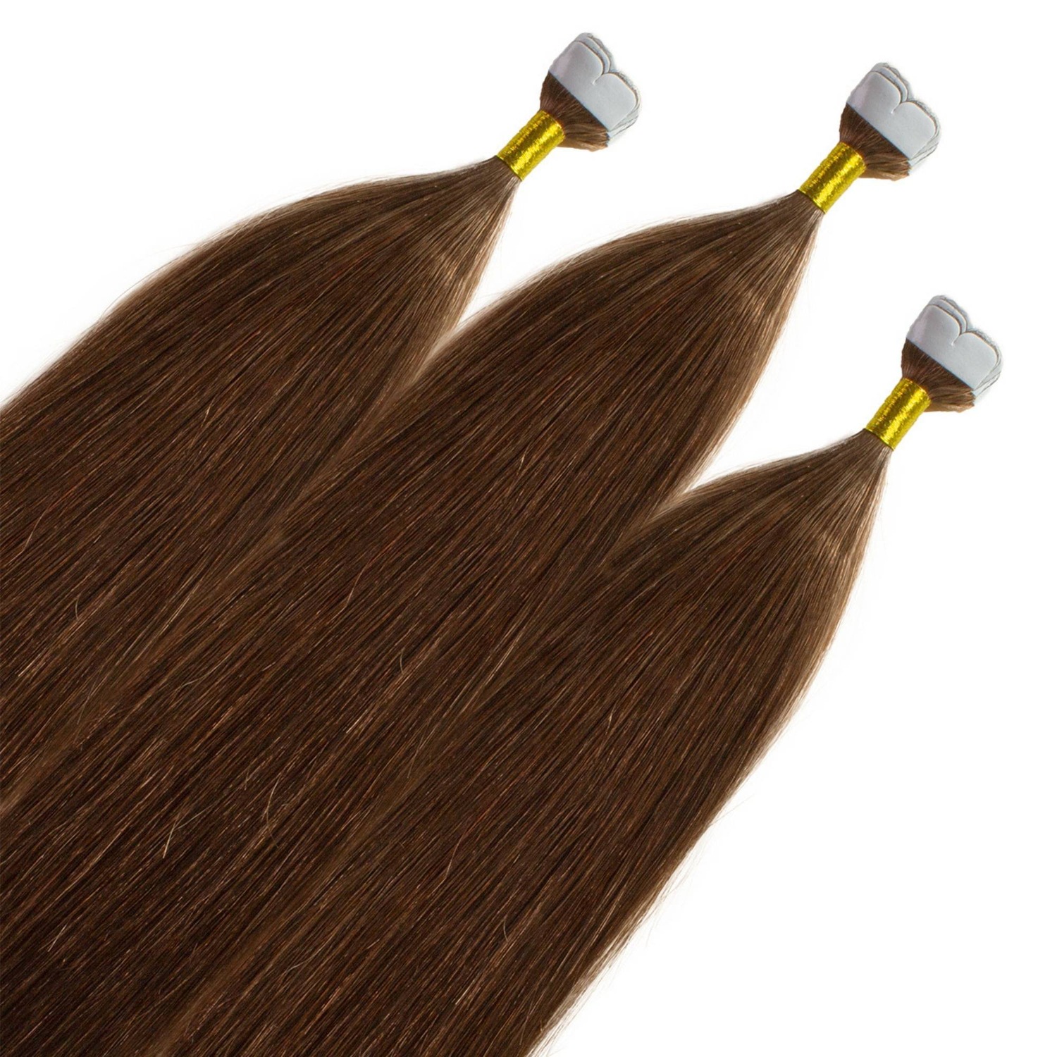 

Накладные волосы mini tape extensions premium echthaar #8/03 hellblond natur-gold Hair2Heart, 40cm, количество 12 шт.