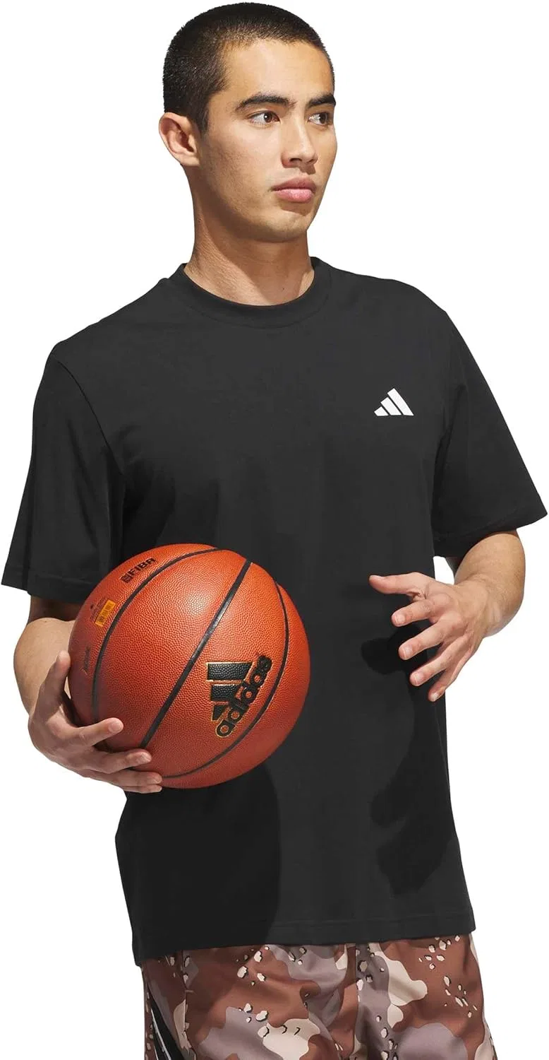 Футболка баскетбольная adidas, Black/White — фото 2