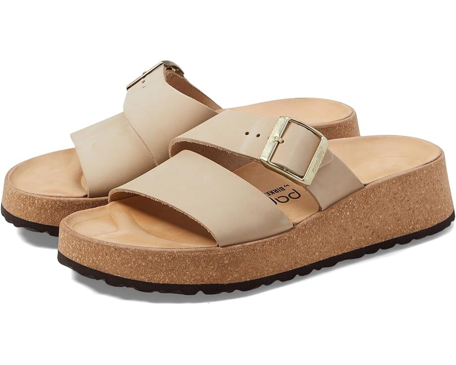 

Сандалии Birkenstock Papillio by Birkenstock Almina Platform Sandal - Nubuck, песочный