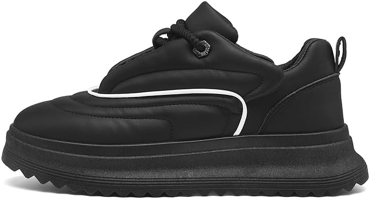 

Стильные белые кроссовки на платформе для мужчин - модный дизайн с черными акцентами Pilluren