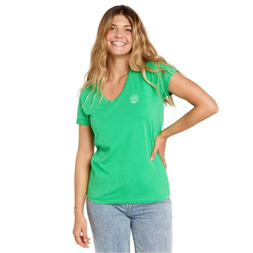 

Футболка Rip Curl Re-Entry short sleeve v neck, зеленый