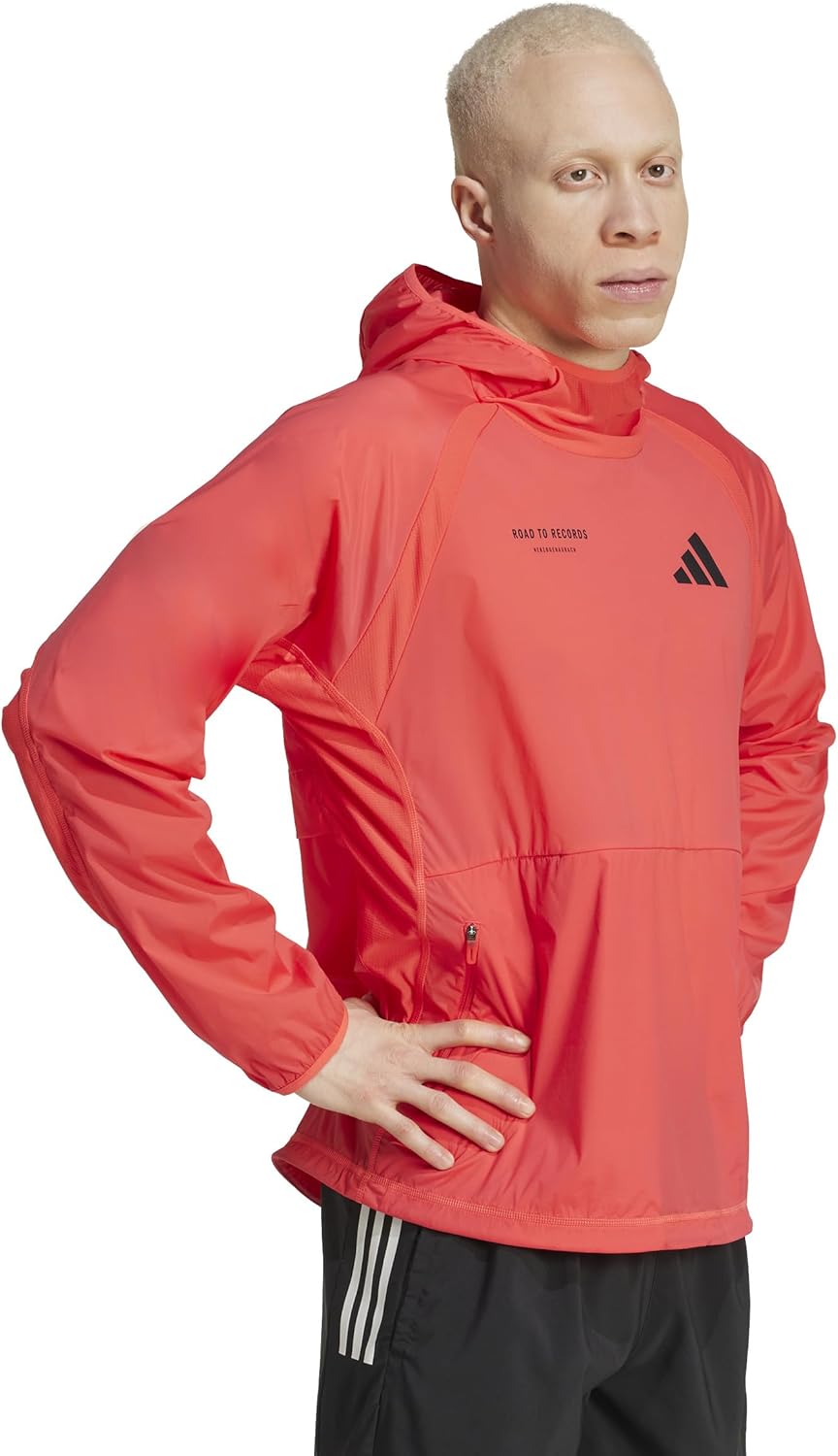 Мужская беговая толстовка adizero Road to Records, KUC35 Adidas, красный — фото 2