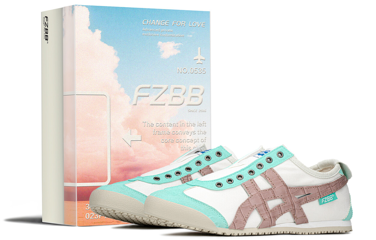 

Кроссовки Onitsuka Tiger MEXICO 66 Lifestyle Shoes Unisex Low-top Blue/Pink/White, синий/розовый/белый