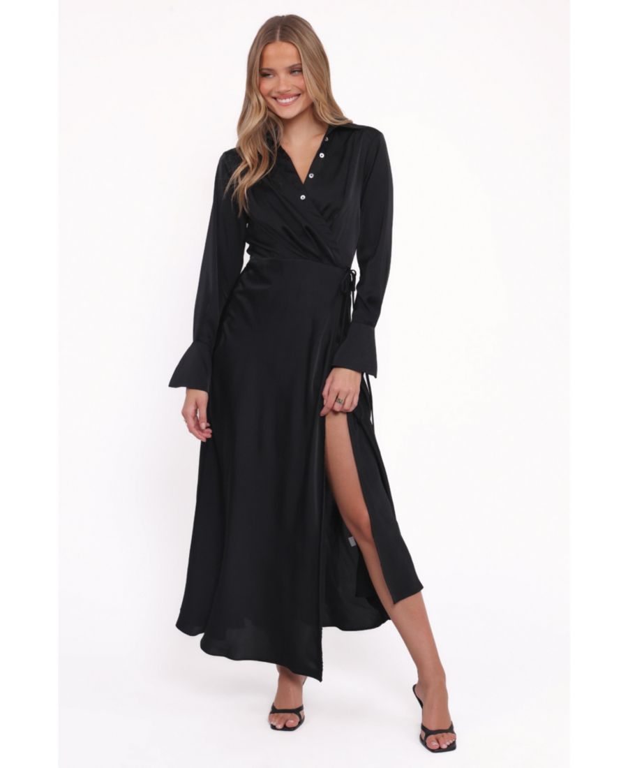 

Женское длинное платье-макси Verna с длинными рукавами Petal and Pup, Black