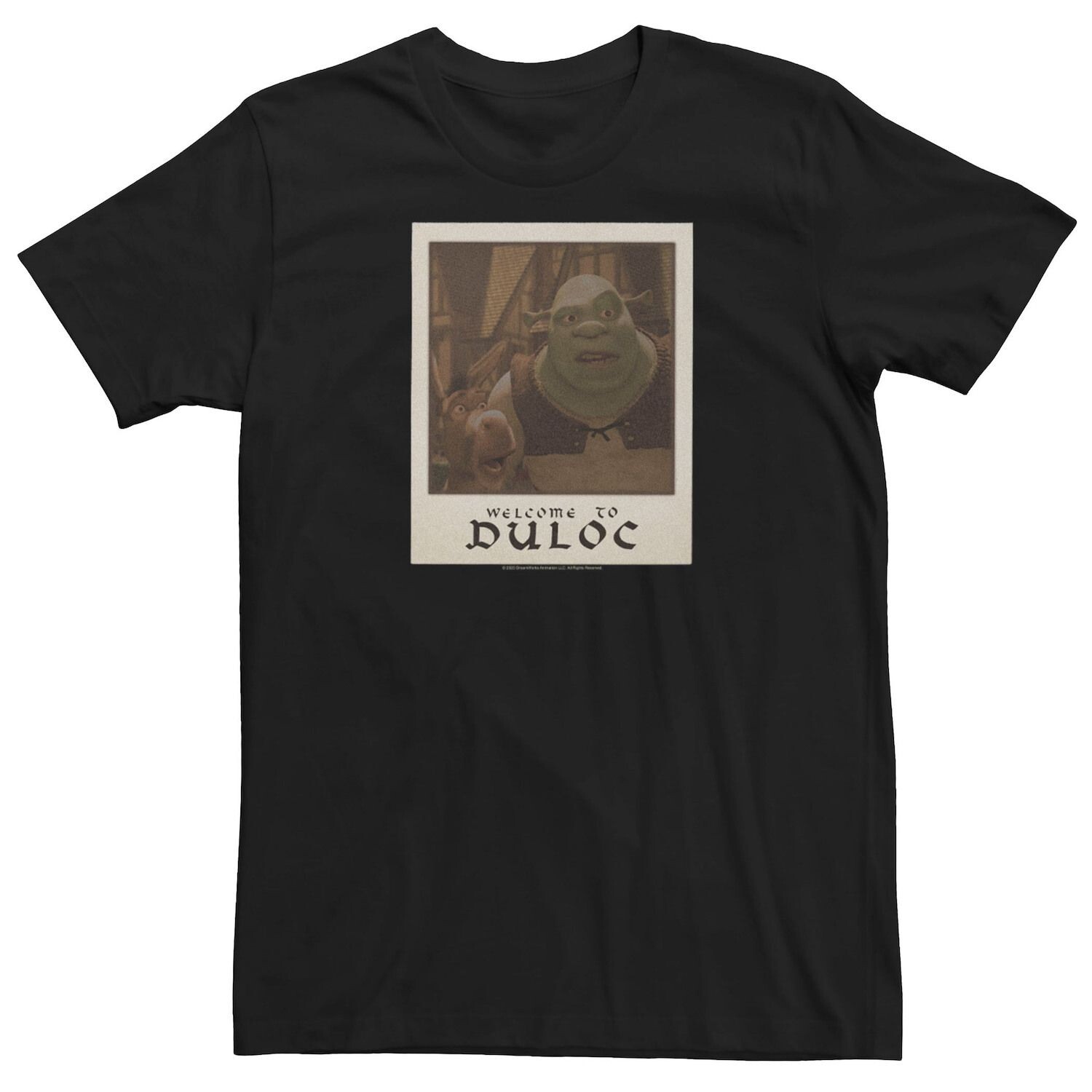 

Мужская футболка с портретом Shrek & Donkey Welcome To Duloc Licensed Character
