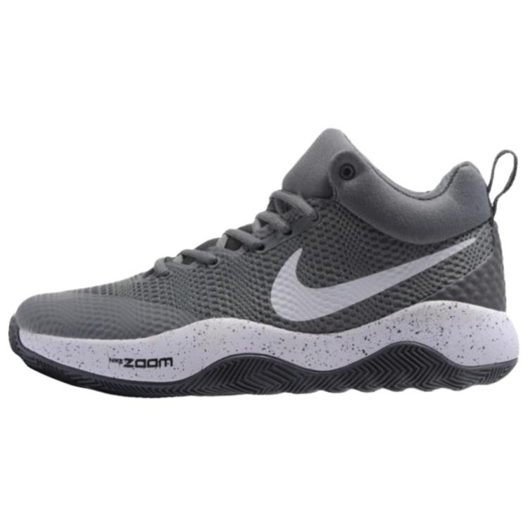 

Nike Кроссовки баскетбольные Zoom Rev Abrasion Resistant Mid Top мужские серый белый