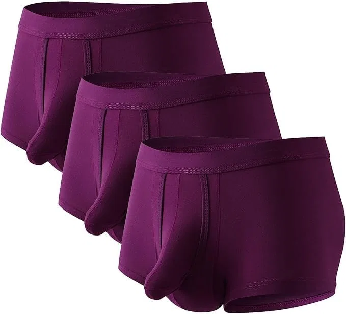 Трусы боксеры, раздельный мешочек, Wine Red-pc3