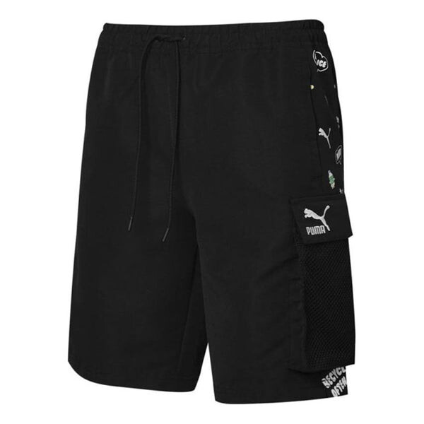 

Шорты awareness cargo woven shorts 'black white' Puma, черный