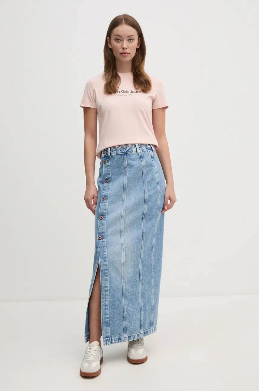 

Джинсовая юбка MIDI SKIRT UHW EMBRO Pepe Jeans, синий