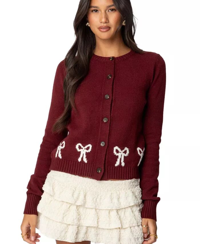 

Женский кардиган Rona Bow Knit Edikted, красный