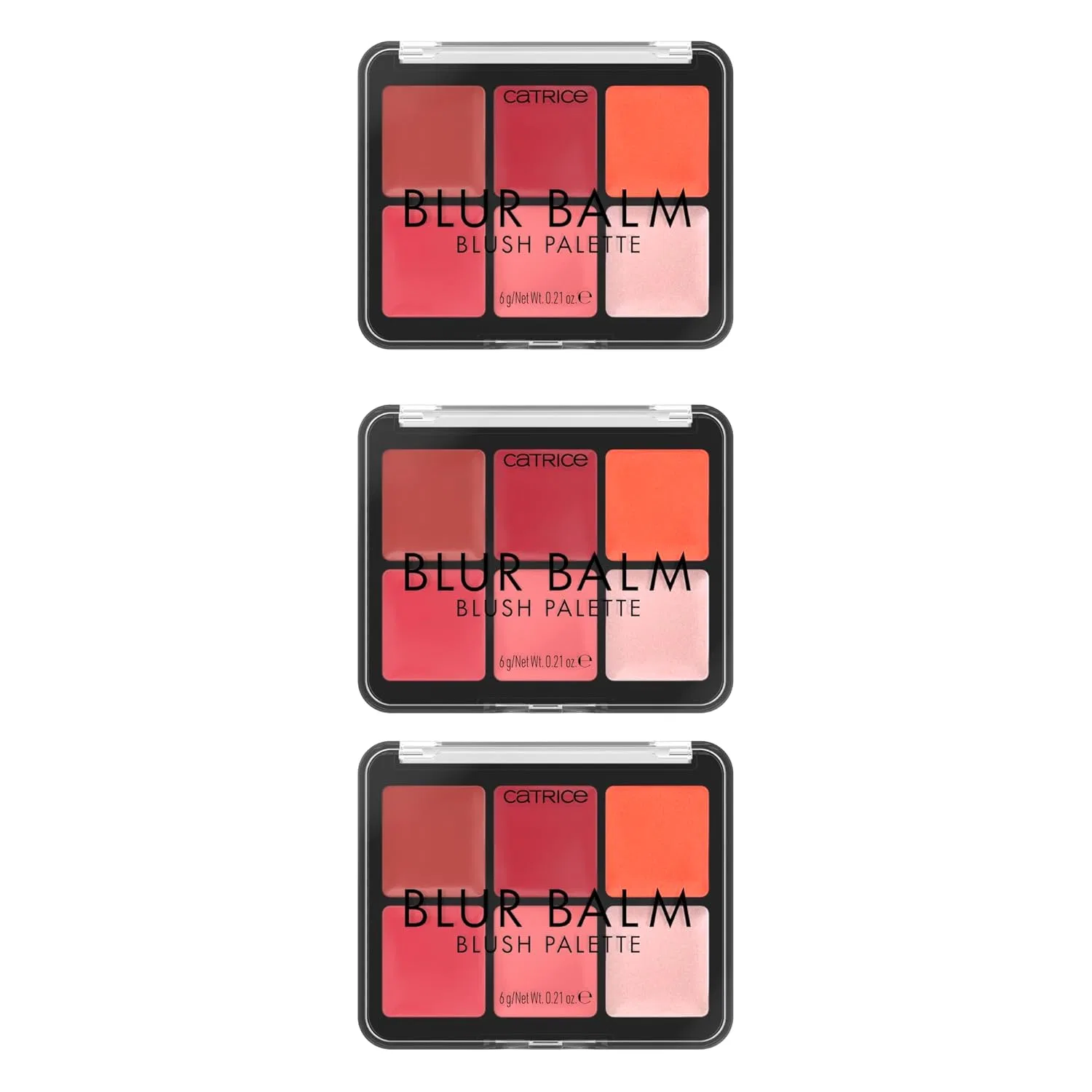 Палетка румян «Blur Balm Blush Palette No. 010» от Catrice (3 шт.) Catrice, 010 Blush Blindness