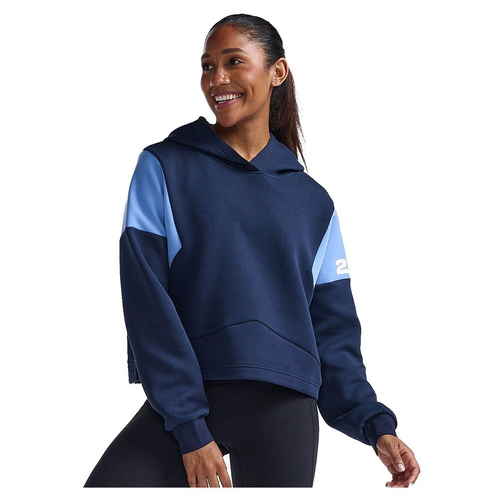

Спортивное худи 2XU Form Spliced Crop, синий