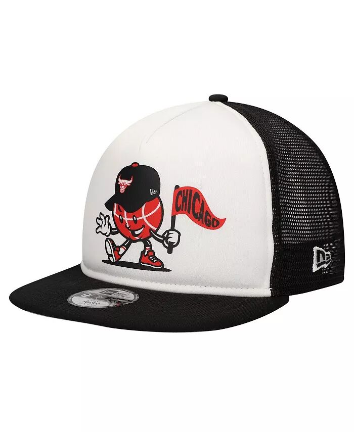 

Кепка Snapback 9FIFTY для больших мальчиков и девочек, белая/черная, Chicago Bulls Court Sport Mascot New Era