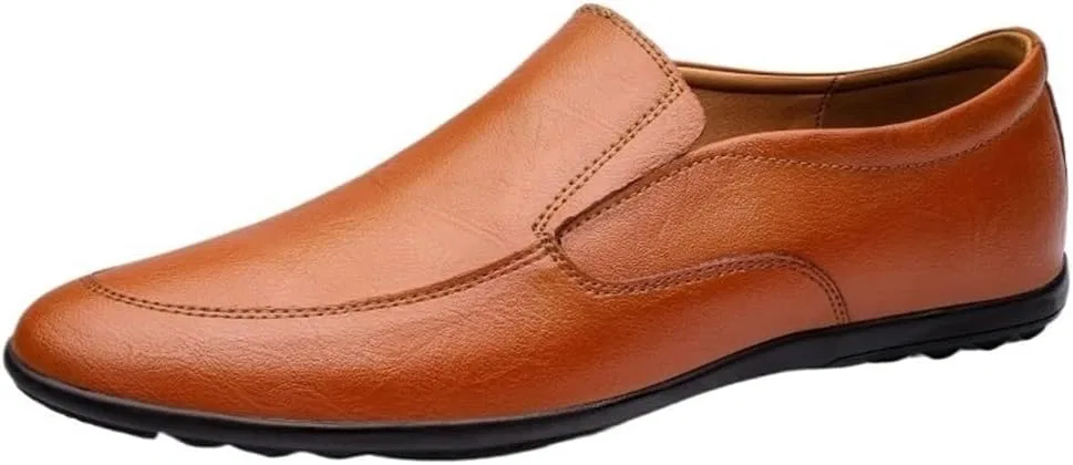 Лоферы кожаные мужские, модель Brogues, желтый DHFIRUFSHLO — фото 2