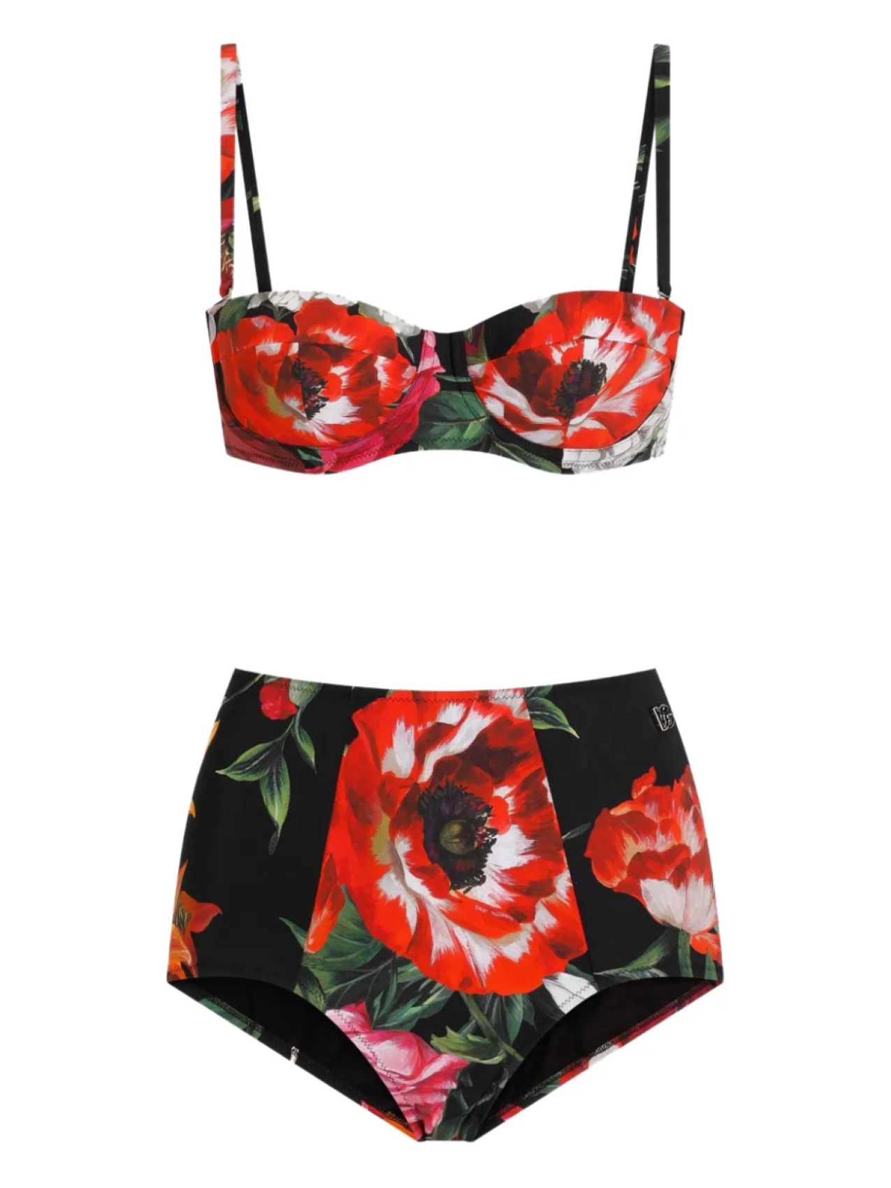 

Dolce & Gabbana бикини с цветочным принтом, черный