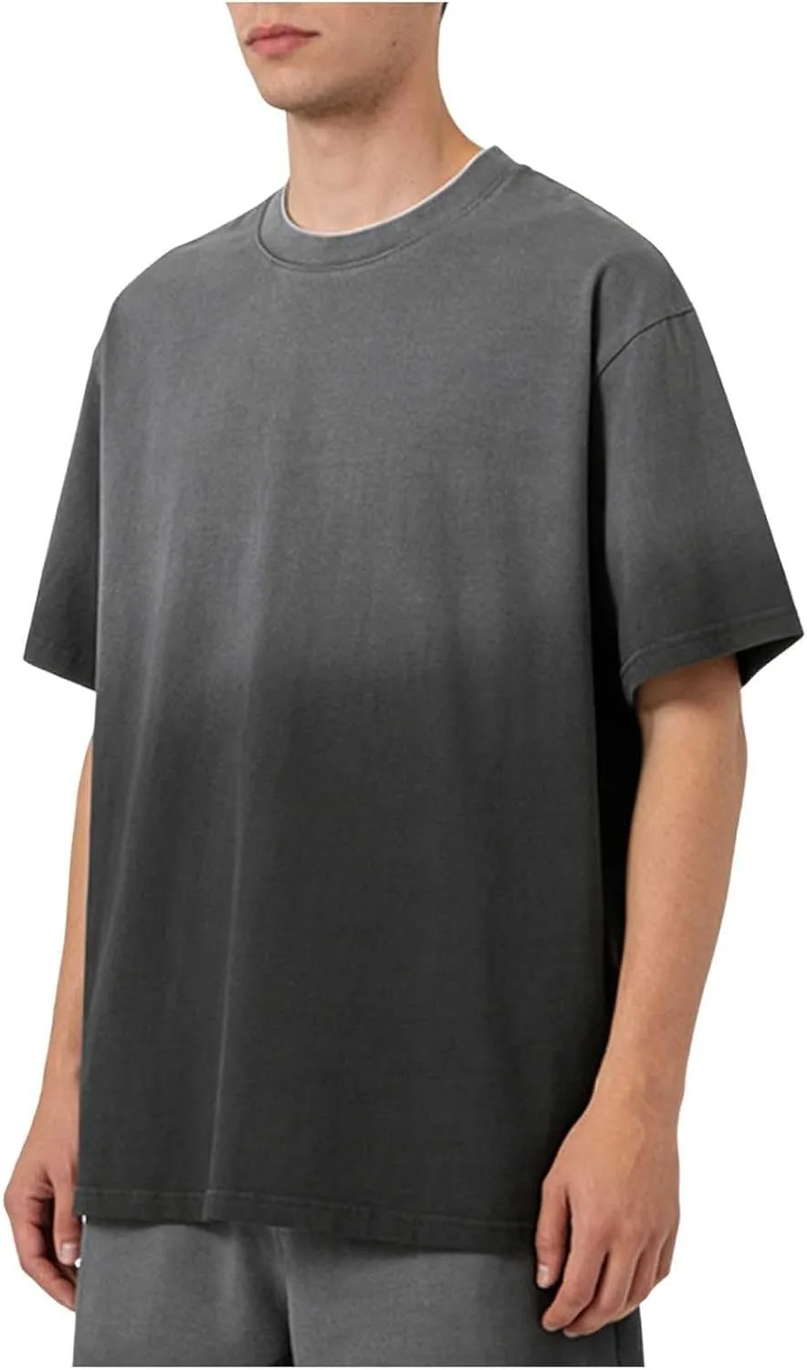 

Футболка Oversized Vintage для мужчин, короткий рукав, свободный крой Lmdudan