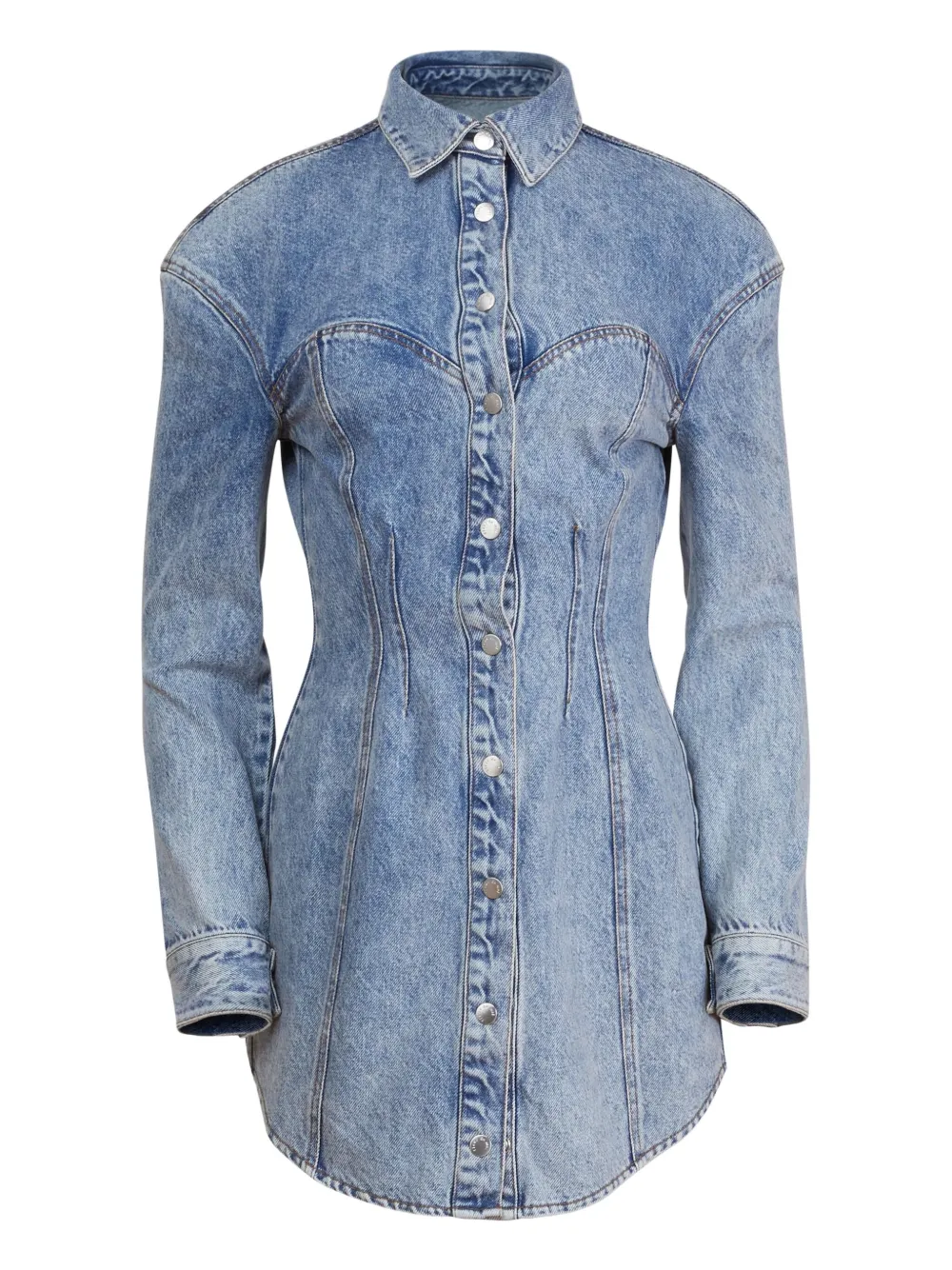 

Джинсовое платье-рубашка Fleur Du Mal, синий