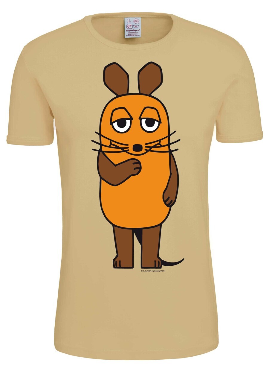 

Футболка Logoshirt DIE SENDUNG MIT DER MAUS, бежевый