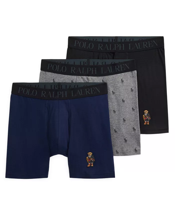 

Мужские боксеры с эластичной резинкой, набор из 3 штук, праздничный подарок Polo Ralph Lauren