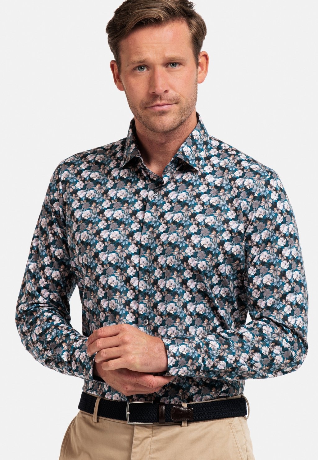 

Рубашка LANGE MOUW MODERN FIT CUTAWAY PRINT GIORDANO, синий