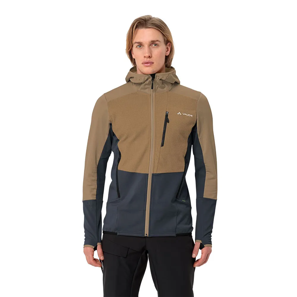 

Флис VAUDE Monviso Grid hoodie, коричневый