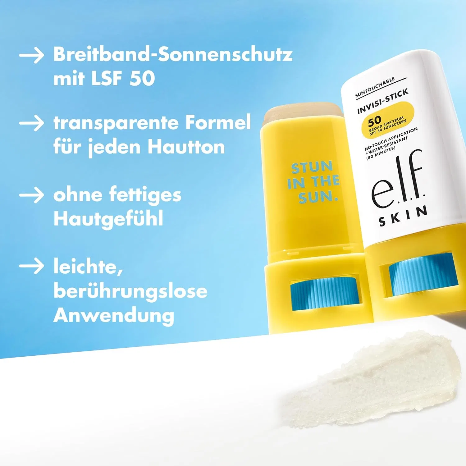 Солнцезащитный стик «Suntouchable Invisi-Stick» SPF 50 от e.l.f. E.L.F. — фото 4