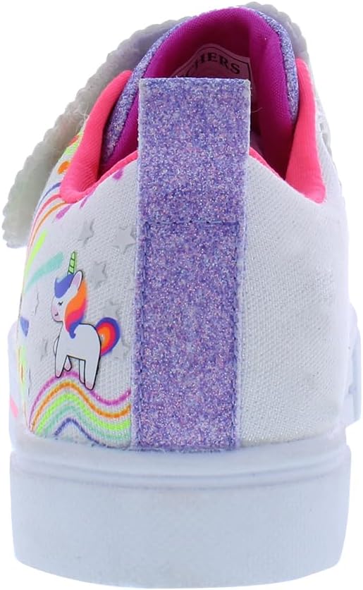 Детские кроссовки Skechers Twinkle Toes Sparkle Lite «Безумие единорога», белый — фото 4