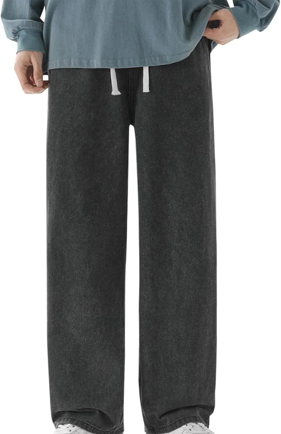 Джинсы свободные, Men's Cowboy Jeans, темно-серые