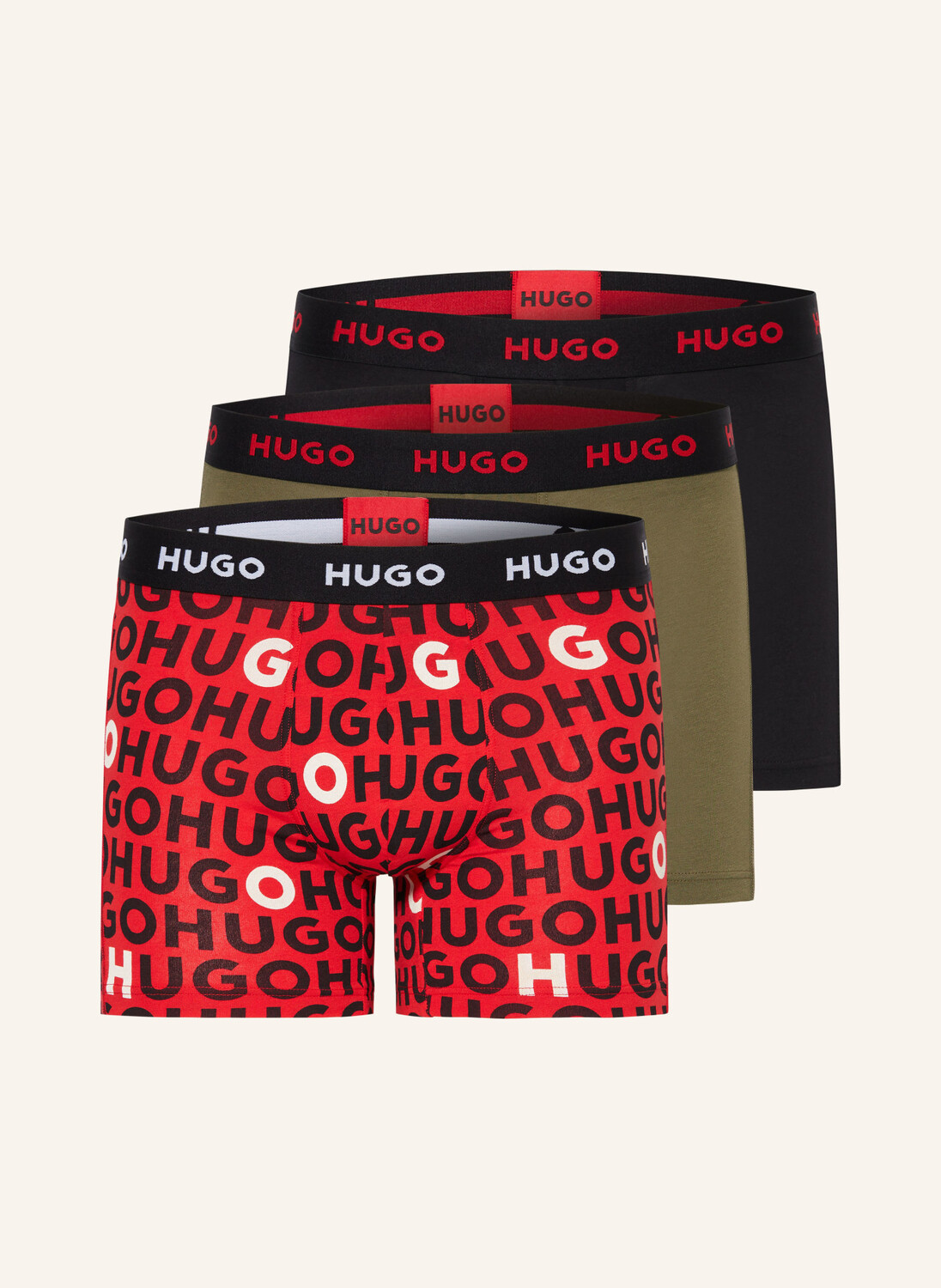 

3 пары боксеров Hugo, черный