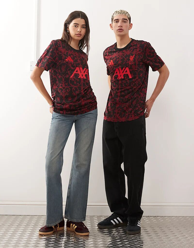 

Предматчевая футболка Adidas Football Liverpool 25/26 черного цвета