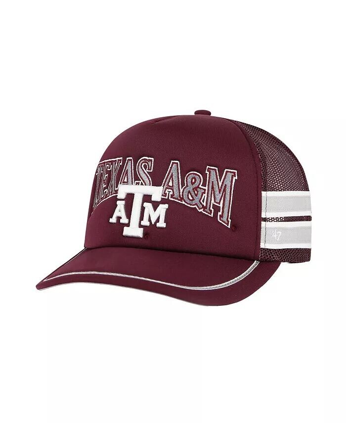 

Мужская темно-бордовая регулируемая шляпа Texas A M Aggies Trucker с боковой полосой '47 Brand, красный