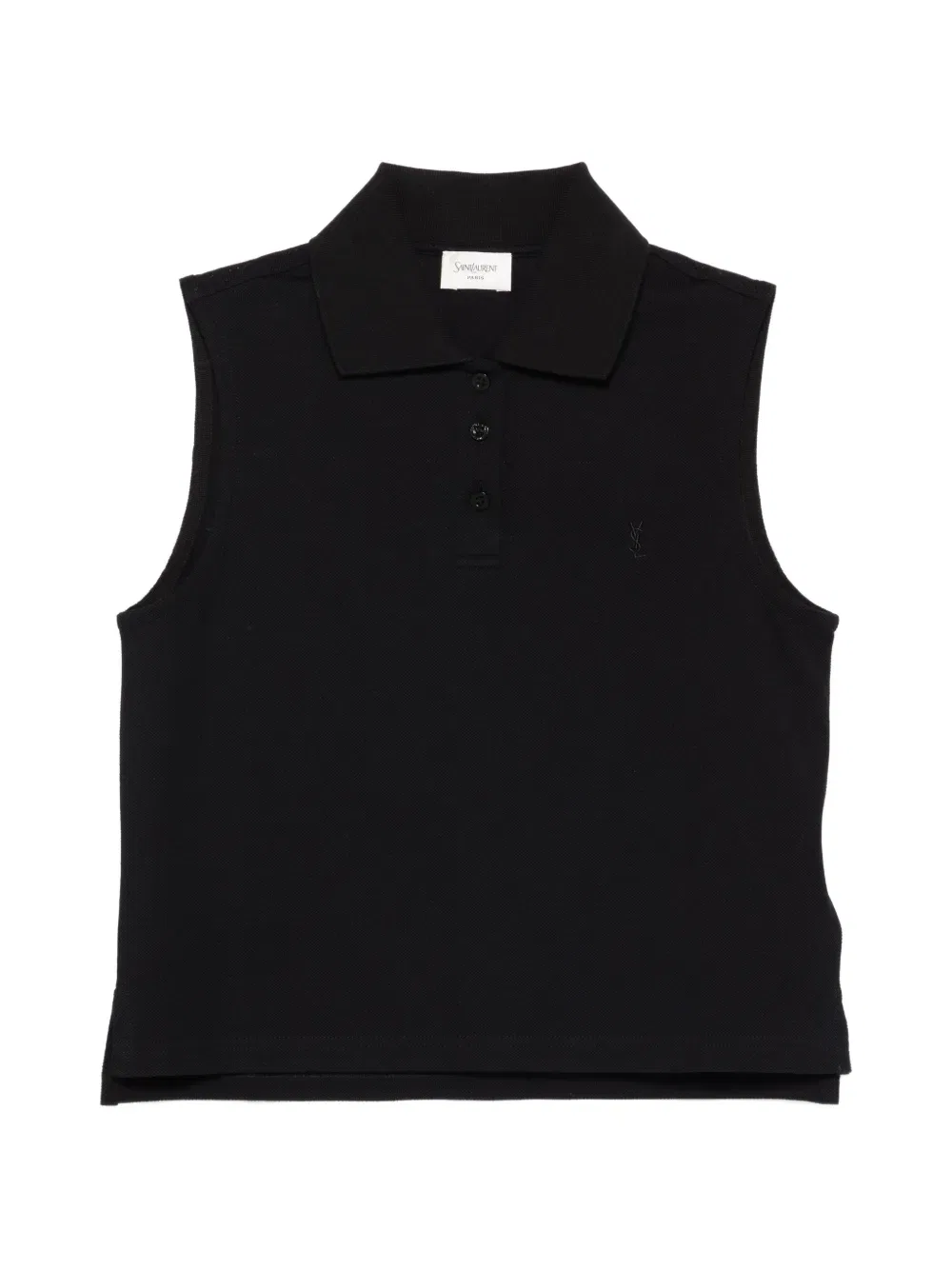 Рубашка-поло на пуговицах Saint Laurent, черный