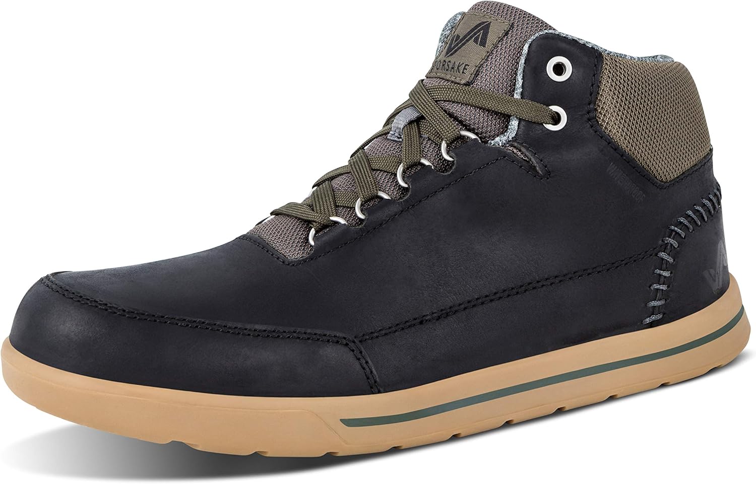 

Мужские водонепроницаемые кожаные кроссовки средней высоты Forsake, черный